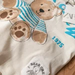 ست تیشرت و شلوارک زارا طرح Bear Crew - Image 3