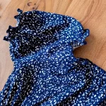 ست تاپ و دامن سرمه‌ای خال‌خال دخترانه - Image 3