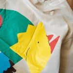 تیشرت شلوارک زارا طرح دایناسور کرم و سبز - Image 2