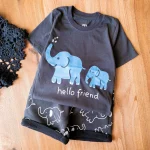 ست تیشرت و شلوارک زارا طوسی با طرح فیل