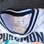 تیشرت شلوارک زارا طرح پوکمون سفید - Image 3