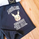 ست تیشرت و شلوارک زارا سفید با طرح پوکمون