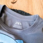 ست کامل تیشرت و شلوارک طوسی زارا با طرح سونیک