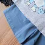 لباس راحتی آبی رنگ طرح بلویی