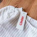 کراپ دامن چیکوبای طرح راه‌راه کرم