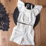 کراپ شلوارک بچه‌گانه چیکوبای سفید رنگ