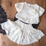 کراپ و شلوارک گل‌دار سفید از برند چیکوبای