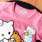 ست راحتی تیشرت و شلوار کیتی سرخابی - Image 2