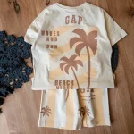 ست تیشرت و شلوارک گپ نخل کرم - Image 2