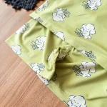 ست راحتی سبز رنگ و طرح سگ پشمالوی فانتزی