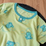 لباس راحتی سبز بچه‌گانه کارتونی دایناسور