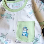 لباس راحتی سبز پاستیلی طرح خرگوش