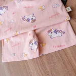 ست راحتی تیشرت و شلوارک طرح اسب تک‌شاخ صورتی - Image 3