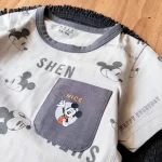 ست راحتی تیشرت و شلوارک طرح میکی موس شن - Image 2