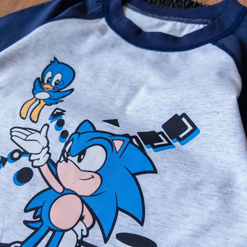 چاپ سونیک روی تیشرت ست راحتی تابستانی