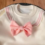 لباس دو‌تکه پاپیونی صورتی