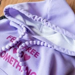 ست هودی و شلوار بنفش دخترانه - Image 2