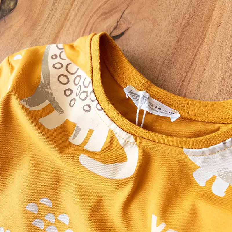 ست خردلی طرح دایناسور وست