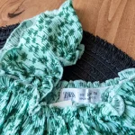 ست کراپ و دامن زارا طرح نخل سبز تیره - Image 3