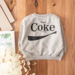 سویشرت دورس طوسی تک طرح coke نمای پشت