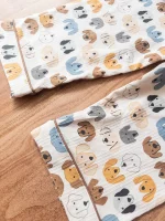 ست راحتی جلو دکمه‌ای با طرح سگ‌های شلوغ - Image 3