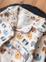 ست بچه‌گانه پسرانه با طرح شاد و رنگی سگ‌های فانتزی