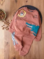 ست دورس‌ و شلوار حیوانات قهوه‌ای نکست بچه‌گانه