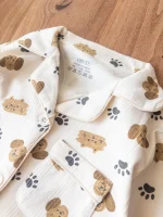 لباس راحتی کودکانه با طرح رد پا و چاپ فانتزی حیوانات