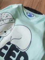 ست راحتی یقه گرد طرح تنبل درختی سبز - Image 2