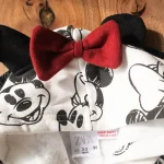 کلوزآپ پاپیون در تونیک دخترانه زارا با کلاه و طرح میکی ماوس