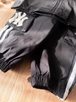 ست لباس اسپرت پسرانه با سوییشرت شمعی و شلوار هماهنگ