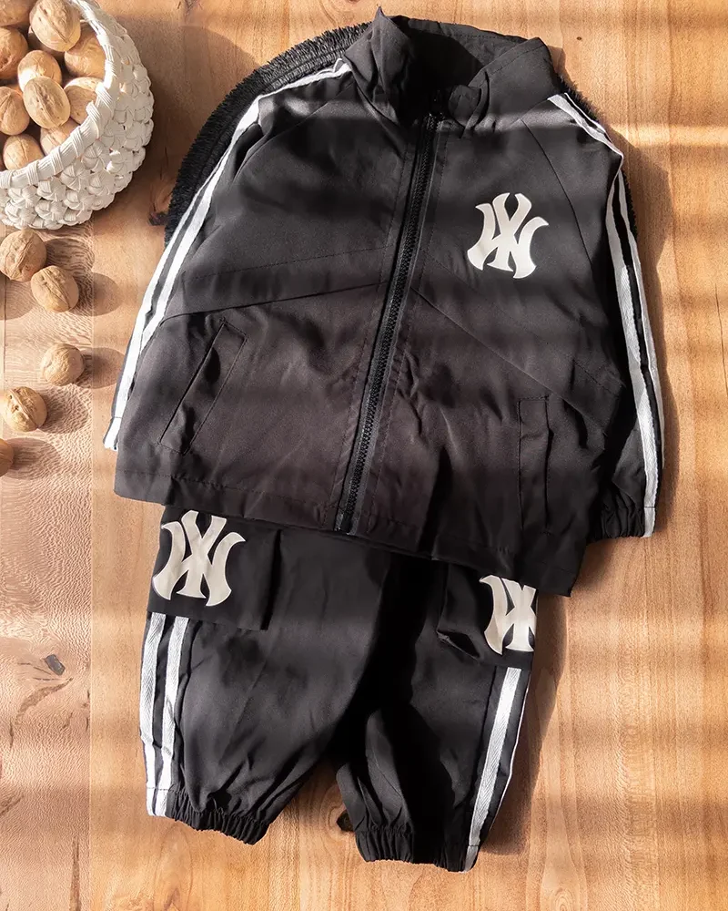 ست سوییشرت و شلوار پسرانه مشکی شمعی با طرح NY