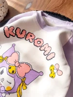 ست بلوز و شلوار راحتی تو کرک کرومی بنفش - Image 2