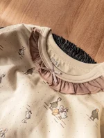 باس نخی بچه‌گانه با چاپ مرغابی فانتزی و طراحی یقه گرد