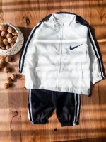 ست سوییشرت و شلوار سفید بچگانه با طرح نایکی