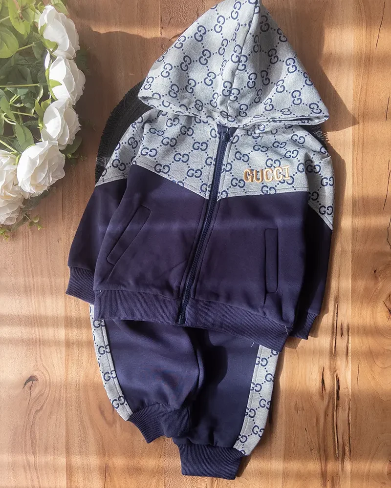 ست سویشرت و شلوار گوچی سرمه‌ای