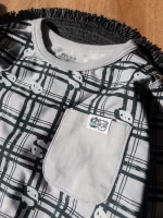 ست راحتی یقه گرد پاندا چهارخونه - Image 2