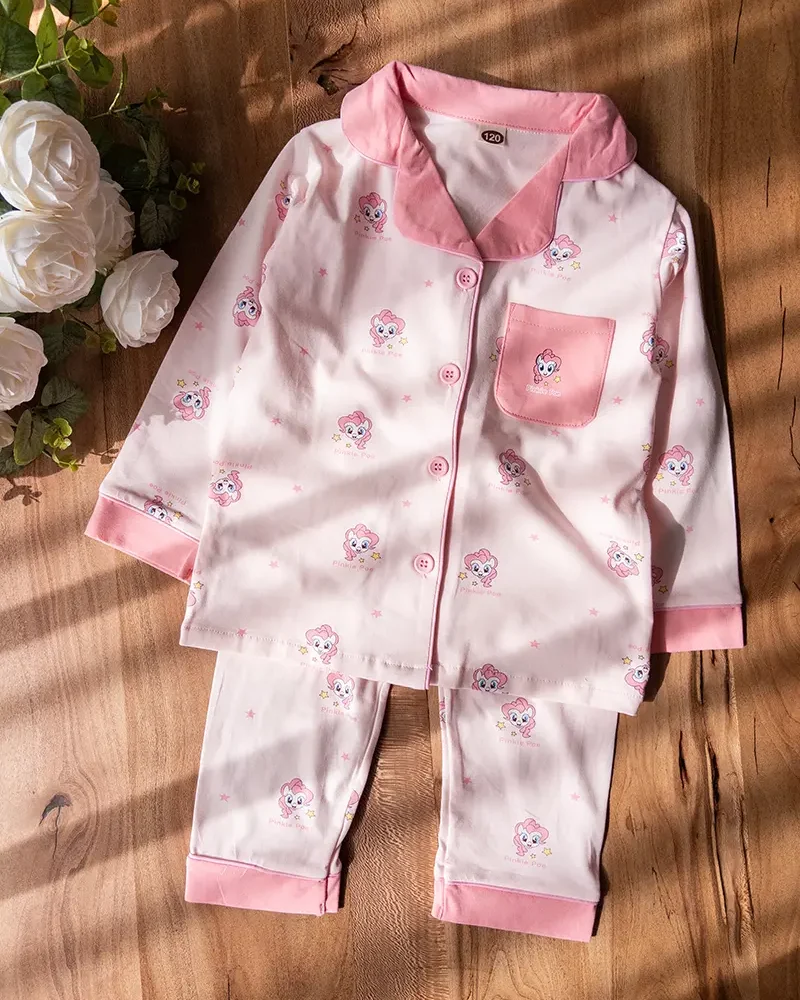 لباس راحتی جلو‌دکمه پونی صورتی